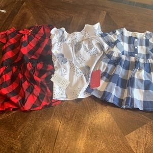 3 NWT baby girl dresses
